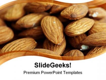 Delicious almonds food powerpoint templates and powerpoint backgrounds 0311