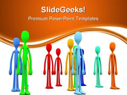 Diversity crowd communication powerpoint templates and powerpoint backgrounds 0611
