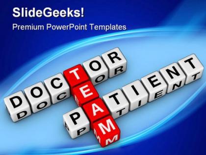 Doctor and patient team hospitality powerpoint templates and powerpoint backgrounds 0211