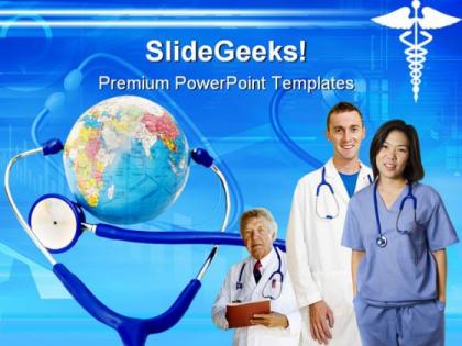 Doctors team health powerpoint templates and powerpoint backgrounds 0711