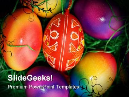 Easter eggs nature powerpoint templates and powerpoint backgrounds 0211