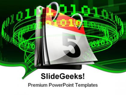 Electronic calendar abstract powerpoint templates and powerpoint backgrounds 0211