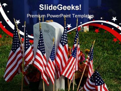 Fallen americana powerpoint backgrounds and templates 1210