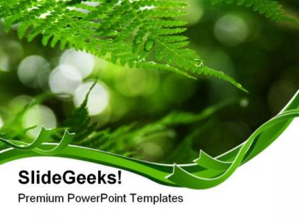 Fern frond frame nature powerpoint templates and powerpoint backgrounds 0511