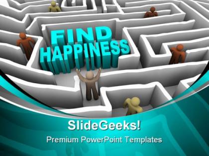 Find happiness people powerpoint backgrounds and templates 1210