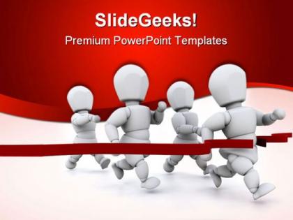 Finish line business powerpoint templates and powerpoint backgrounds 0811