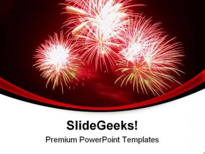 Fireworks abstract background powerpoint templates and powerpoint backgrounds 0911