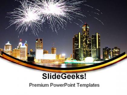 Fireworks celebration festival powerpoint templates and powerpoint backgrounds 0511
