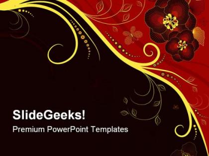 Floral abstract powerpoint templates and powerpoint backgrounds 0311