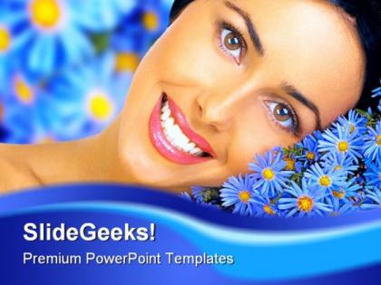 Floral happiness beauty powerpoint templates and powerpoint backgrounds 0311
