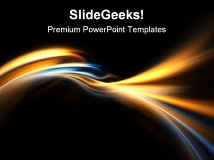 Flowing swoosh abstract powerpoint templates and powerpoint backgrounds 0511