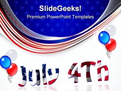 Fourth july americana powerpoint templates and powerpoint backgrounds 0611