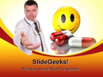 Friendly doctor medical powerpoint backgrounds and templates 0111