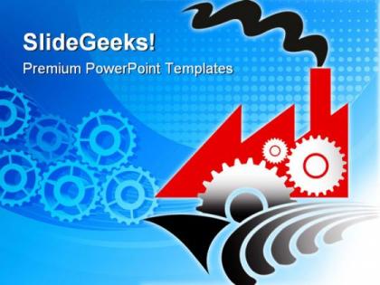 Gears of factory industrial powerpoint templates and powerpoint backgrounds 0311