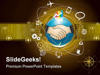 Global business handshake powerpoint templates and powerpoint backgrounds 0311
