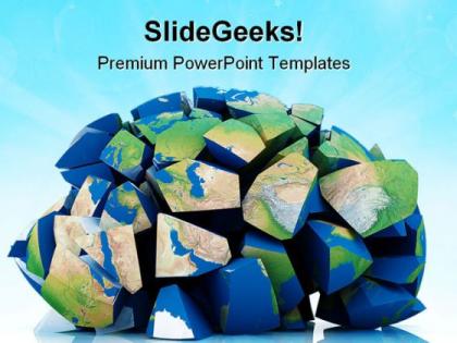 Global destruction earth powerpoint templates and powerpoint backgrounds 0411