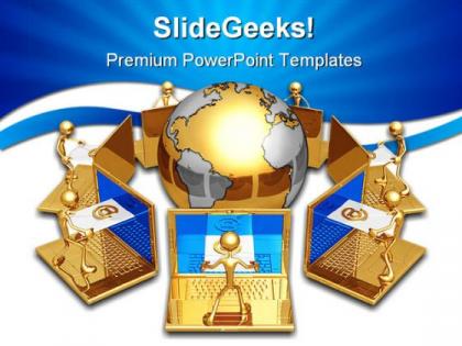 Global e mail computer powerpoint templates and powerpoint backgrounds 0411