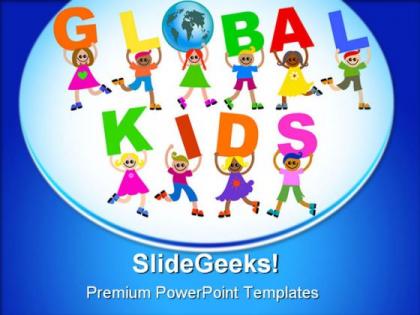 Global kids globe powerpoint templates and powerpoint backgrounds 0311