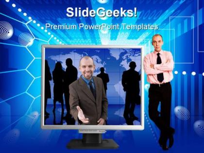 Global network computer powerpoint templates and powerpoint backgrounds 0211
