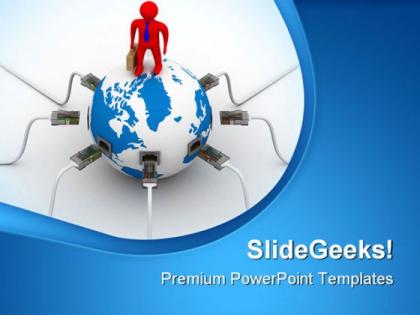 Global networking business powerpoint templates and powerpoint backgrounds 0711