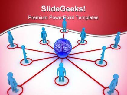 Global networking globe powerpoint templates and powerpoint backgrounds 0211