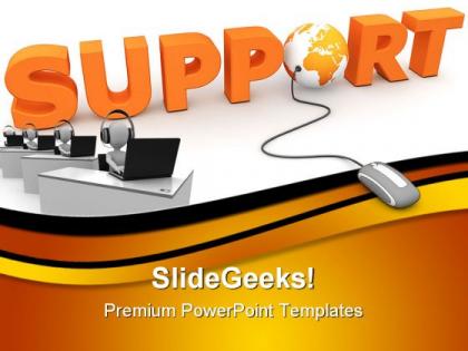 Global support communication powerpoint templates and powerpoint backgrounds 0111