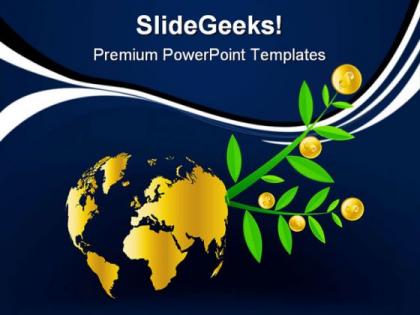 Global tree finance powerpoint templates and powerpoint backgrounds 0511