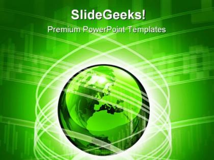Globe and data spiral abstract powerpoint templates and powerpoint backgrounds 0311