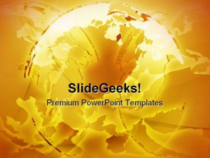 Glowing international globe abstract powerpoint templates and powerpoint backgrounds 0311