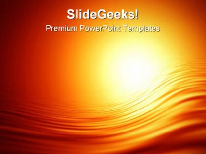 Glowing sunset abstract powerpoint templates and powerpoint backgrounds 0611