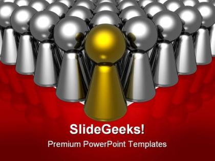 Golden boss leadership powerpoint templates and powerpoint backgrounds 0611