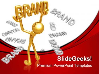 Golden brand business powerpoint templates and powerpoint backgrounds 0511