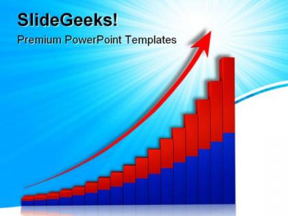 Growth graph with arrow business powerpoint templates and powerpoint backgrounds 0611