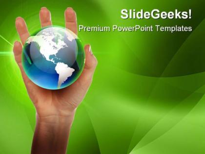 Hands and earth global powerpoint templates and powerpoint backgrounds 0211