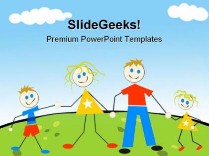 Happy family abstract powerpoint templates and powerpoint backgrounds 0611