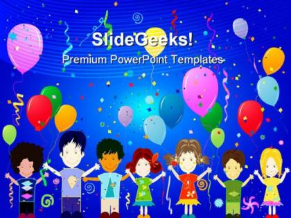 Happy kids entertainment powerpoint templates and powerpoint backgrounds 0711