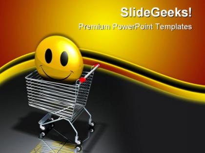 Happy shoppers sales powerpoint templates and powerpoint backgrounds 0611