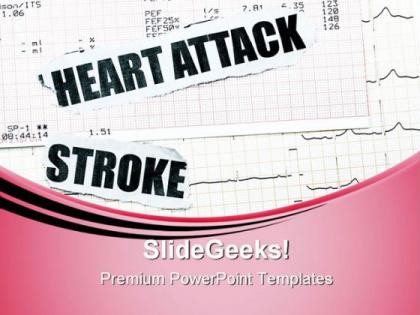 Heart attack and stroke medical powerpoint templates and powerpoint backgrounds 0611