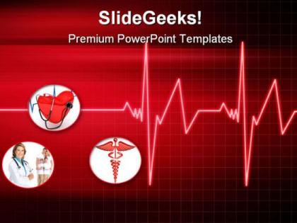 Heartbeat medical powerpoint templates and powerpoint backgrounds 0811