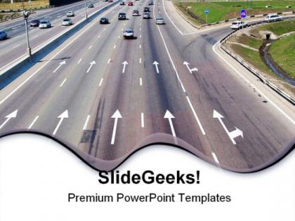 Highway travel powerpoint templates and powerpoint backgrounds 0711