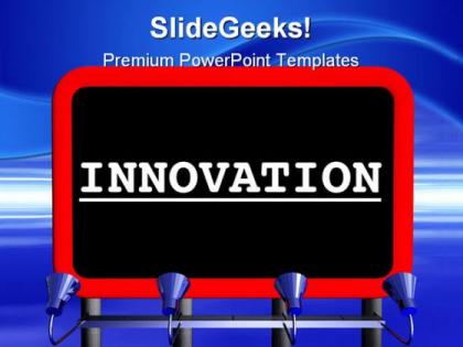 Innovation signpost metaphor powerpoint templates and powerpoint backgrounds 0711