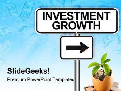 Investment growth money powerpoint templates and powerpoint backgrounds 0811