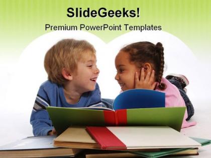 Laughing kids education powerpoint backgrounds and templates 0111