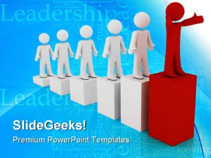 Leader concept business powerpoint templates and powerpoint backgrounds 0711