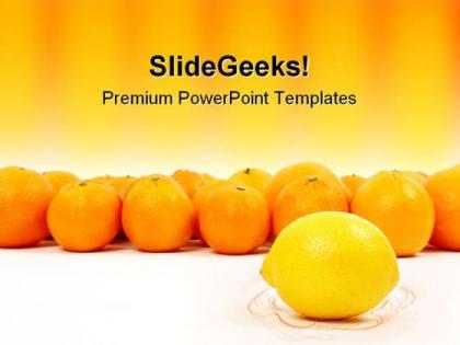 Lemon and oranges food powerpoint templates and powerpoint backgrounds 0211