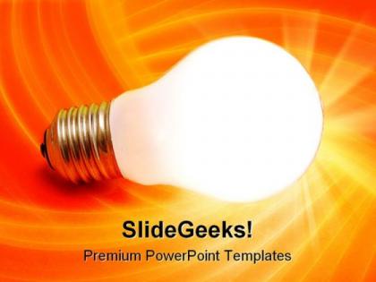 Lit bulb business powerpoint templates and powerpoint backgrounds 0211