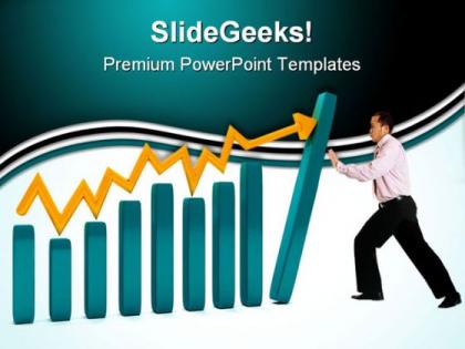 Man with a graphic business powerpoint templates and powerpoint backgrounds 0611