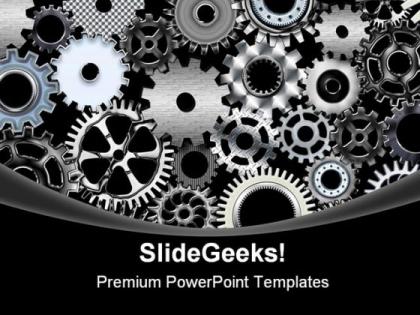 Many gears industrial powerpoint templates and powerpoint backgrounds 0511