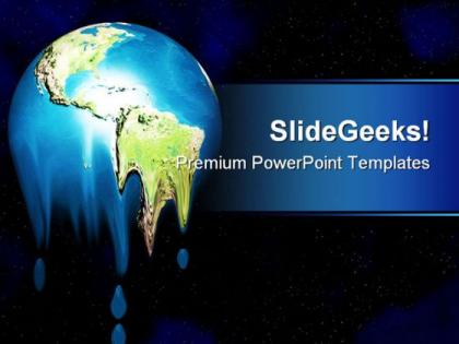 Meltdown globe powerpoint templates and powerpoint backgrounds 0211