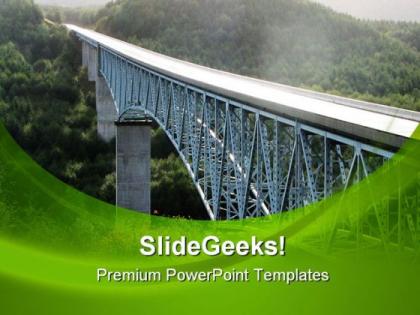 Mount st helen bridge nature powerpoint templates and powerpoint backgrounds 0711